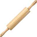 KARRYOUNG Rubber Wood Rolling Pin for Baking, Kitchen Dough Roller With Handles, Rodillo Para Masa, Rolling Pin for Dough, Pizza,Bread, Fondant & Tortilla