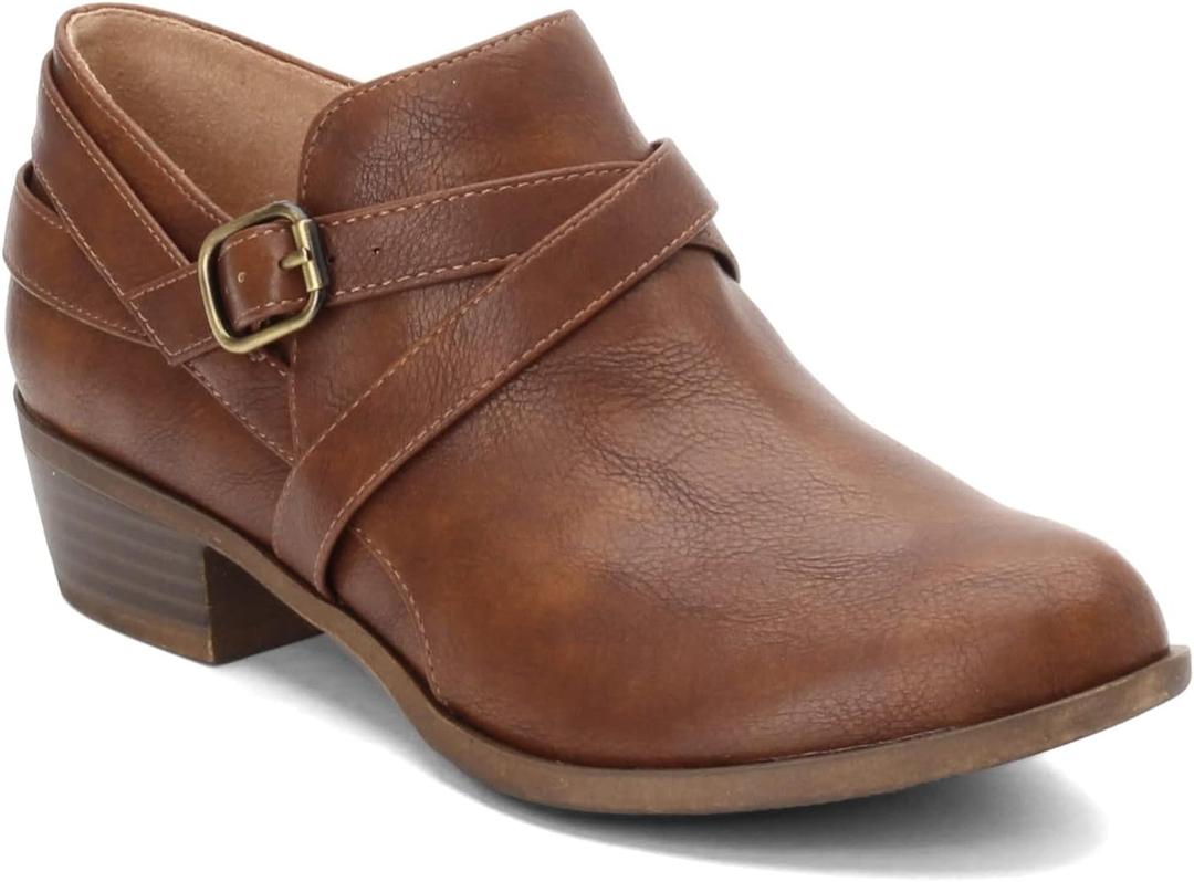 LifeStride Women's Adley (9.5 Wide, Brown)