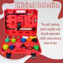 18PCS Universal Radiator Pressure Tester, Pressure Leak Test Tool kit for Leak Detection of Water Tank of Automobile Cooling System