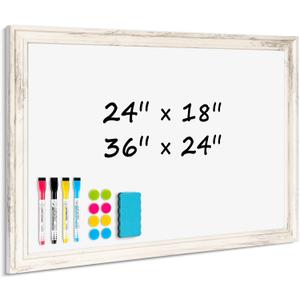 DOLLAR BOSS Magnetic Whiteboard, 36" x 24" Vintage White