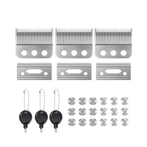 Professional 3-Hole Adjustable Clipper Blade Replacement Compatible with Wahl Designer, Senior, Cordless Designer, Pilot & Sterling Clippers, 13 mm Fade Blade (3 Pack)