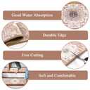 Ileading Boho Carpet Stair Treads for Wooden Steps 4 Pack 30" X 8" Non Slip Edging Indoor Stair Rug Runner Self Adhesive Stairway Grip Carpet Soft Step Treads Rug for Dogs Kids, Light Orange