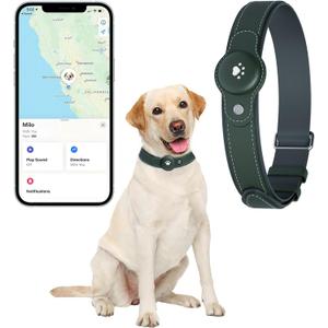 BONSO 2-in-1 GPS Tracker for Dogs: Smart Collar with Real-Time Location, No Monthly Fee, Unlimited Range (iOS Only) GPS Tracker Dog Collar- Ideal for Small, Medium Large Dogs(Tracker Included),L(12.5''-21'')