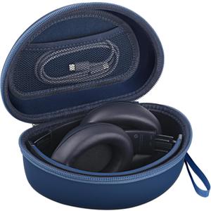 Hard Headphone Case for Beats Solo 4, Studio Pro, Solo 3, Studio 3, Solo 2,Over Ear Headphone Carrying Case with Storage Cable Bag Strap for Travel (Blue)