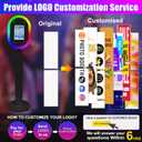 Photo Booth for iPad 10.2'' 10.5'' 10.9" 11" 12.9" 13" Shell Stand Selfie Station Customized Logo Photobooth Machine with Beauty RGB Ring Light and Honeycomb Box for Events Wedding Parties
