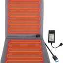 WOOLALA USB Heated Seat Cushion for Office Chair, Large Heating Area Heated Seat Cover Therapy Heating Pad for Back, Lumbar, Hip, Thigh with 3 Temperatures Levels, 17In * 35.5In