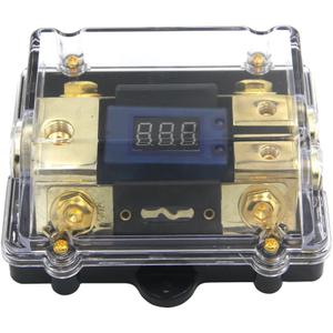ZOOKOTO 0GA Fuse Holder 150A,Car Stereo Audio Led Display Digital Voltage Inline ANL Fuse Holder 0GA(2GA/4GA)*1 in 0GA2GA/4GA*2 Out with Two 150 Amp Fuses