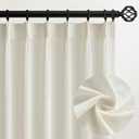 Topfinel Natural Pinch Pleated Linen Curtains 84 Inch Length 2 Panels for Bedroom Living Room Textured Cream Semi Sheer Window Curtain Boho Neutral Back Tab Pinch Pleat Drape with Hooks 84 Inches Long