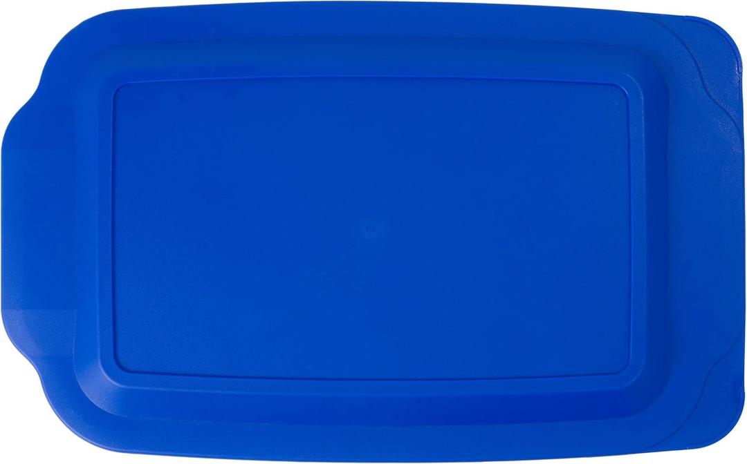 Replacement Lid for Pyrex 9x13 Casserole Glass Baking Dish Container Cover 233-PC, fits 3-Quart Dishes, Not Compatible with Cut-Out Handle Version (Blue)