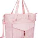 Tote Bag for Women with Water Bottle Pocket Fit for Stanley Cup, Carry On Tote for Work, Nurse, College, Travel (Pink)