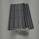 4 Pack 12 Inch Steel Door Latch Guard Plate Constructed Latch Shield Gray Painted Swing in Doors Plate Cover Protector for Security Strike Against Forced Entry Easy to Install