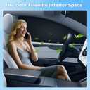 KUST Car Window Shades for Tesla Model 3 2018-2025 2026 Windshield Sun Shade Side Window Cover UV Block Privacy Protection Accessories for Camping Blackout Rear Back Full Set 7PCS