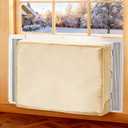 Waterproof Ac Covers for Inside Thickened Indoor Window Ac Covers 21*15*3.5 Inch 3 Layers Insulation Air Conditioner with Foam and Aluminum Foil, Windproof Dustproof