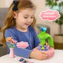 XIKBDU DIY Art Flower Toys, Arts and Crafts Activity Kit for Kids Ages 3-12, Fabric Bouquet Craft with Light&Music for Toddler, Christmas Birthday Gifts for 3 4 5 6 7 8 9 10 11 12 Year Old Girl