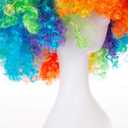 Joy Join Unisex Short Fluffy Afro Funny Wigs for Halloween,Holiday Party Clown Costume