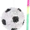 TOYANDONA 2pcs Pinata Soccer Decorations Sports Party Decor Wedding Football Balls for Kids Paper Party Supplies Round