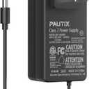 PAUTIX 24V DC Power Supply Adapter 24Volt 2A 48W Low Voltage LED Driver Transformer with 5.5 x 2.1mm US Plug for LED Strip,CCTV Camera,COB LED Lighting,Suit 1.5A 1A 0.5A Device Power Source