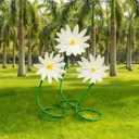 3 Pcs 5 ft Large Daisy Flowers Giant Artificial White Daisy Standing Huge Handcrafted Flowers Decoration for Garden Birthday Office Wedding Party Graduation Shop Window Display