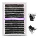 Lash Clusters Wispy Eyelash Clusters 280pcs 10-18mm Volume Cluster Eyelash Extensions 80D 100D Individual Lashes for Self Application Sylph 80D&100D, 0.07D