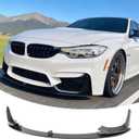 Front Bumper Lip Splitter Spoiler Compatible with Fit for BMW M3 F80 M4 F82 F83 2015-2020 Carbon Fiber Style Accessories Air Chin Body Kit