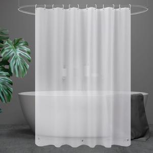 UFRIDAY Frosted 74 inch Shower Curtain Liner,PEVA Plastic Waterproof Long Shower Curtain Liner with 3 Big Bottom Magnets 74 inch Long Length with Rustproof Grommets Frosted Shower Curtain,71x74