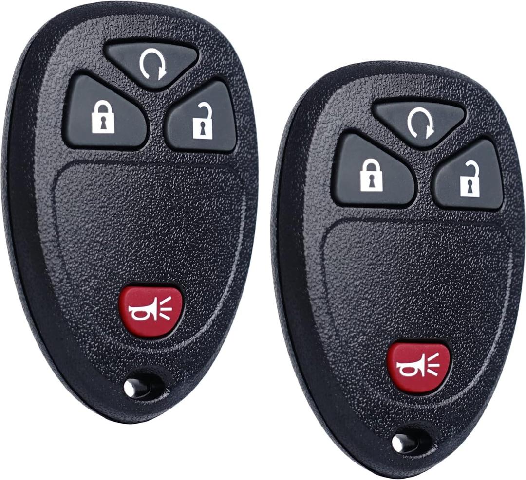 MechanMagic Key Fob Replacement Fits for Chevy Silverado Avalanche Equinox Express Traverse GMC Yukon Sierra 1500 2500 3500 HD Acadia Savana Buick Enclave 2007-2013 Keyless Entry Remote Control Sets 2