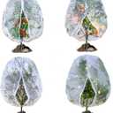 Fruit Tree Netting, RIFNY 3.9 X 3.3 FT Blueberry Bush Netting Cover with Zipper Drawstring, Outdoor Mosquito Net Garden Netting Cover Protector Plant from Birds Cicadas Animals Insect (4 PCS, White)