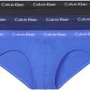 Calvin Klein Men's Cotton Stretch 3-Pack Brief (Medium, 1 Black/ 1 Blue Shadow/ 1 Cobalt Water)