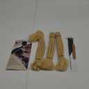 DAIXI 8 Inch 30 Strands 100% Real Human Hair Dreadlock Extensions for Man/Women Full Head Handmade 0.8cm Thickness Can Be Dyed Crochet Braids Dreadlocks Bulk with Needle and Comb (8 Inch, #613 Blonde)