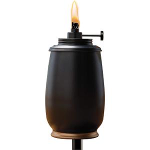TIKI Kokomo 65" Metal Torch with Adjustable Flame Black Decorative Outdoor Lighting for Backyard, Lawn, Patio & Garden | Includes Long-Lasting Wick & Snuffer | Weather-Resistant Design