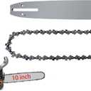 10 Inch Pole Saw Bar and Chain Combo, Replacement Guide bar for Greenworks PS80L00, PS80L210, PS80L212, 100SDAA041 for KOBALT KPS 1081-06, KPS 2081-06, 10" Chainsaw Chain for 25AP058X