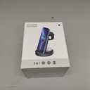 Anlzm 3 in 1 Charging Station for iPhone, Wireless Charger for iPhone 17 16e 16 15 14 13 12 11 X Pro Max & Apple Watch - Charging Stand Dock for AirPods (Blue)