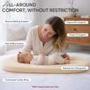 Baby Lounger, Infant Support Cushion for Newborns, White