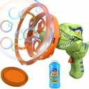 SHENSE Dino Bubble Gun Bubble Machine for Dinosaur Bubble Blower Toy for Kids and Toddlers Bubble in Bubble Gun Party Favors Birthday for 3 4 5 6 7 8 9 10+Years Old Boys and Girls (Green)