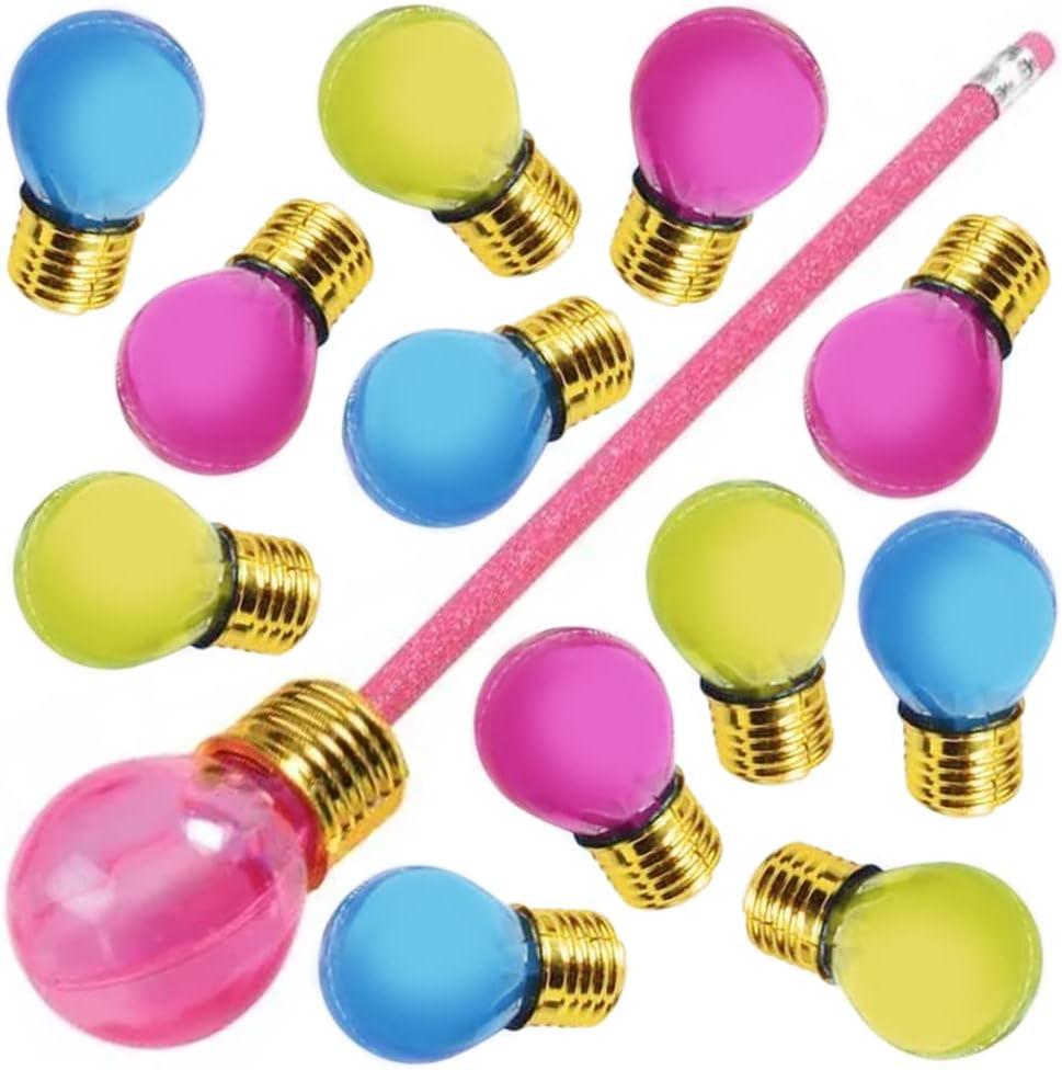 ArtCreativity Light Bulb Pencil Sharpeners, Set of 12, Colorful Plastic Manual Sharpeners, Back to School Supplies for Kids, Cool Stationery Birthday Party Favors, Classroom Teacher Rewards and Prizes