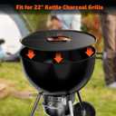 Charkettle Kettle Grill Flat Top Griddle, Nonstick Plancha Insert for Outdoor Cooking, Replacement Accessory Compatible with Weber 22" Charcoal Grills