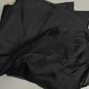 Lecloud Black Sheer Curtains 63 Inch Length 2 Panels, Elegant Voile Drapes for Small Windows, Light Filtering Curtains for Living Room Bedroom Dinning, Dual Rod Pocket, 40" W x 63" L