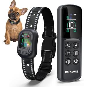 Shock Collar for Dogs, 4900FT Dog Training Collar with Remote, IP67 Waterproof Rechargeable E Collar for Dogs, 4 Training Modes, Voice Call, for Small Medium Large Dog(10-120Lbs)