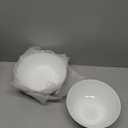 38 OZ Soup Bowl Set of 4, Opal Glass 7.5 inch White Bowls for Ramen, Noodle, Salad, Fruit, Pho, Dishwasher and Microwave Safe