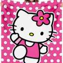 Kitty Silk Flannel Fleece Throw Blanket, Soft Plush, 40 x 60 Inch, All Seasons Blanket for Couch, Sofa, Bed, Camping, Travel (Pink-1)