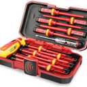 HURRICANE 1000V Insulated Electrician Screwdriver Set, All-in-One Premium Professional 13-Pieces CR-V Magnetic Phillips Slotted Pozidriv Torx Screwdriver