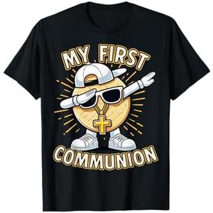 Communion Dabbing Wafer Funny 1st Communion T-Shirt S Communion Dabbing Wafer Funny 1st Communion T-Shirt S