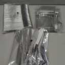 WDF 180 Pieces Silver Plastic Silverware - Silver Plastic Cutlery - Fancy Plastic Silverware Heavy Duty - 60 Forks 60 Knives 60 Spoons - Disposable Plastic Utensils Perfect for Party/Wedding/Christmas