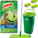 Libman Rinse 'n Wring Mop and Bucket System, 4 Microfiber Pads Included