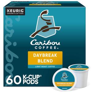 Caribou Coffee Daybreak Blend Keurig Single-Serve K-Cup Pod, Light Roast Coffee(Pack of 6, 60 Count Total) BBD Oct 18 2026