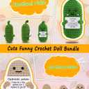 2 x PinCute 2PCS Emotional Crochet Potato Pickle Unique Christmas Stocking Stuffers Birthday Gifts for Her/Him/Women/Men: Mom Dad Wife Husband Friend Coworker Cute Funny Gag Gifts, Home Office Desk Decor