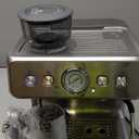 Espresso Machine with Grinder, Stainless Steel 20 Bar Semi-Automatic Expresso Coffee Machines, Featuring a Milk Frother, Steam Wand, Removable Water Tank for Latte, Macchiato, Cappuccino