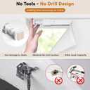 No Drill Blackout Roman Shades for Indoor Windows,Cordless Roman Blinds,Linen No Tools Window Shades,Easy to Install Window Blinds for Home Bedroom,Blackout-White 30" W x 48" H