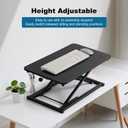Height Adjustable Standing Desk Converter, Keyboard Riser for Stand Up Desk Riser, Computer Keyboard Stand for Desktop, Ergonomic Sit Stand Computer Workstations Black Size 23.6 Inch