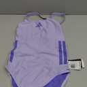 adidas Women's 3-Stripes C-Back Swimsuit (0, Violet Tone/Cobalt Blue)